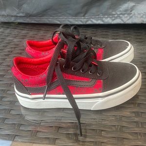 Red and Black Kids Vans